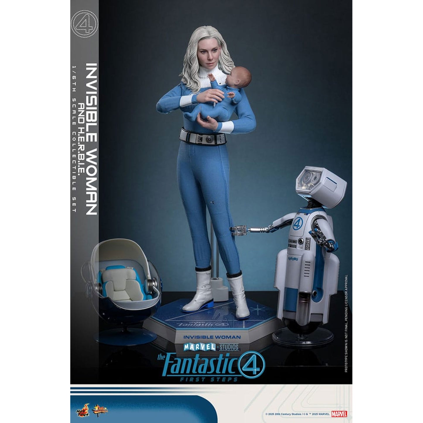 The Fantastic Four: First Steps Movie Masterpiece Action Figure 2-Pack 1/6 Invisible Woman & H.E.R.B.I.E.