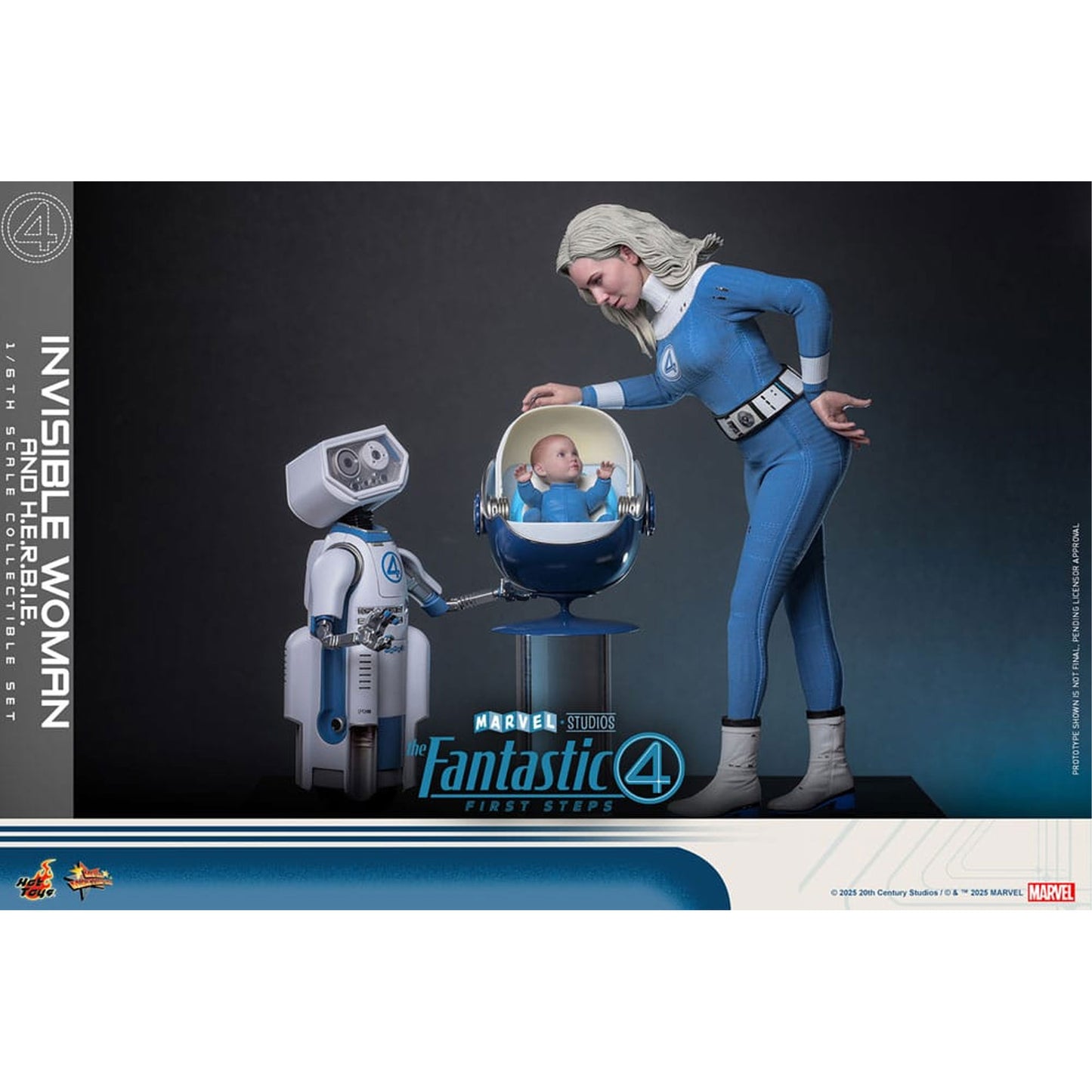 The Fantastic Four: First Steps Movie Masterpiece Action Figure 2-Pack 1/6 Invisible Woman & H.E.R.B.I.E.