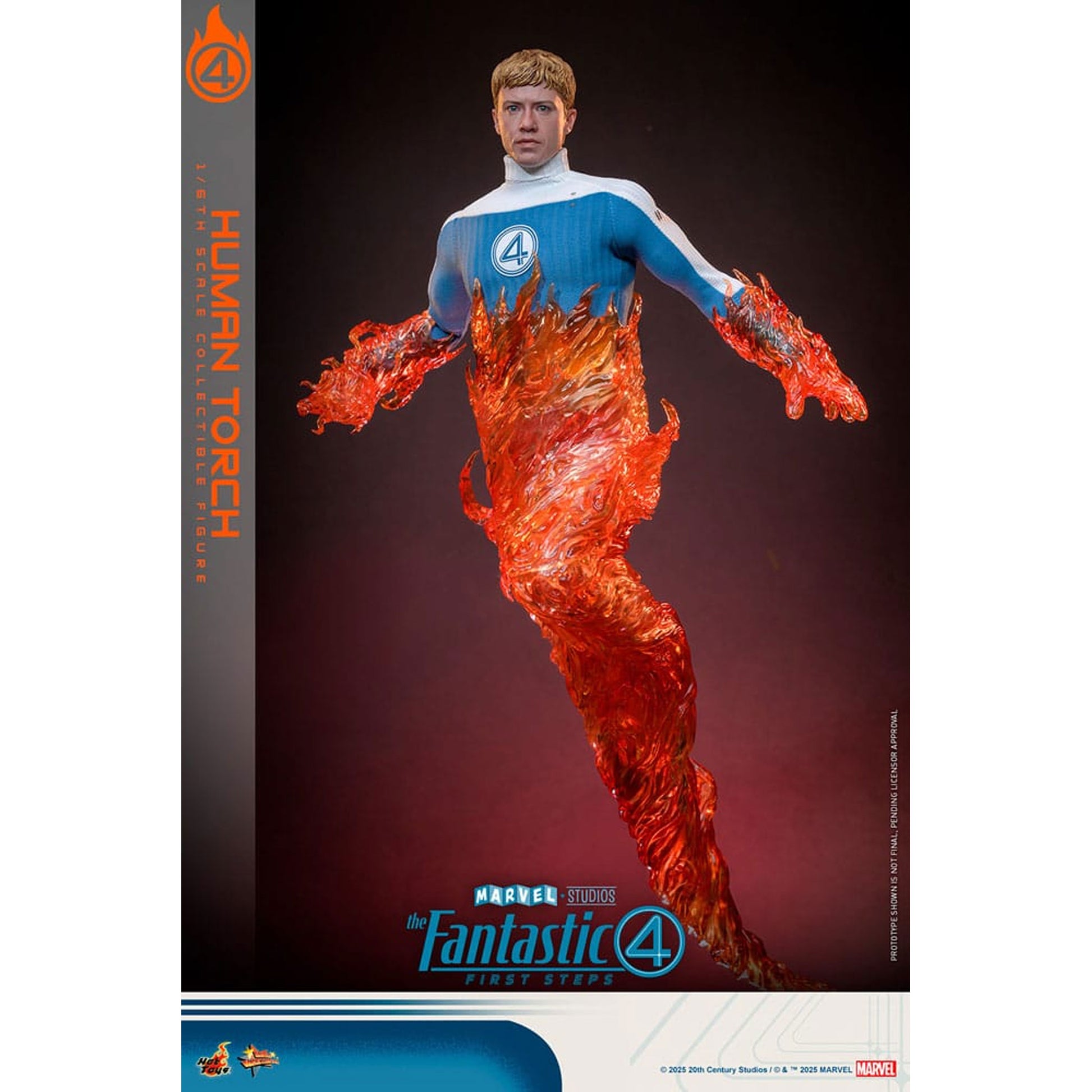 The Fantastic Four: First Steps Movie Masterpiece 1/6 Human Torch -Action Figuuri