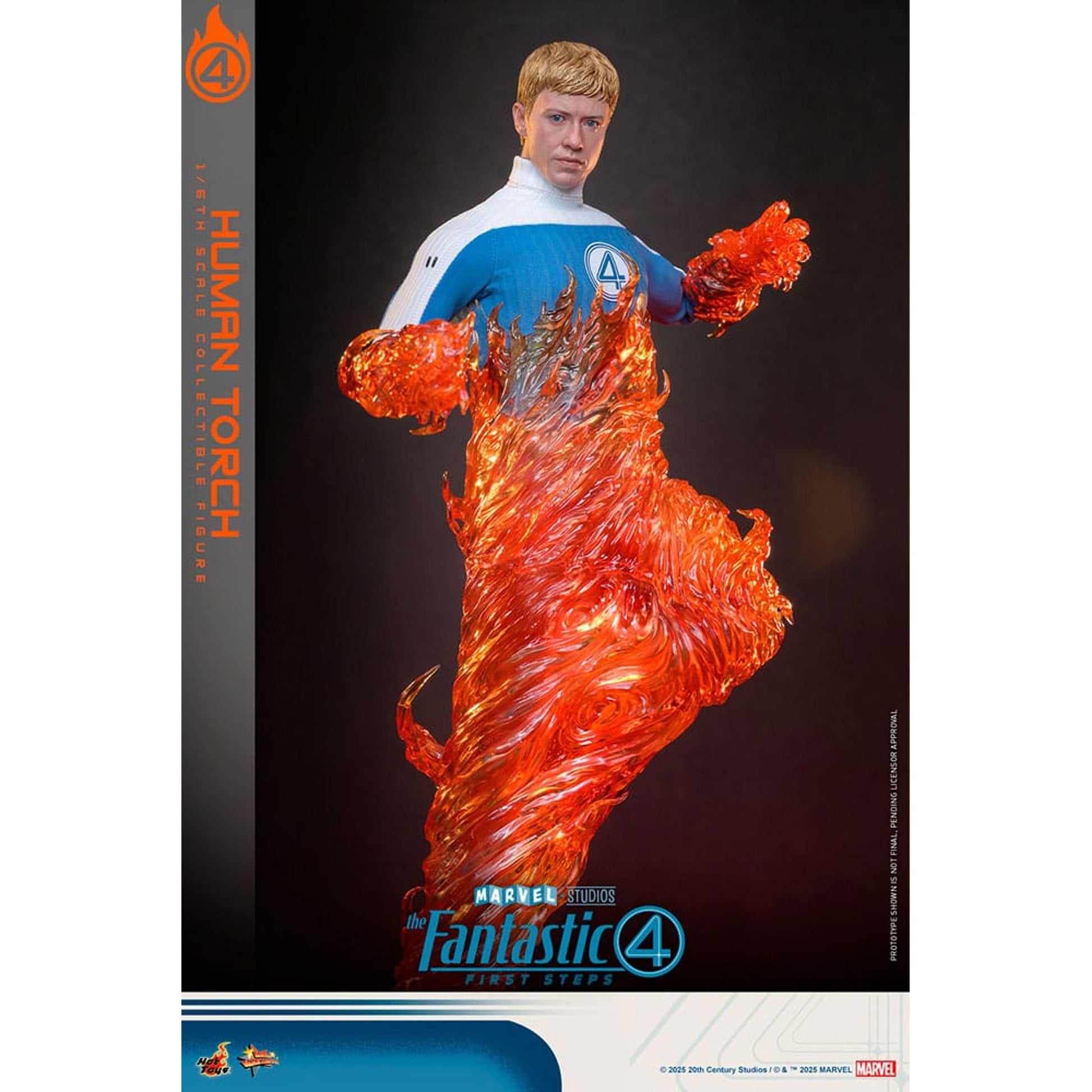 The Fantastic Four: First Steps Movie Masterpiece 1/6 Human Torch -Action Figuuri