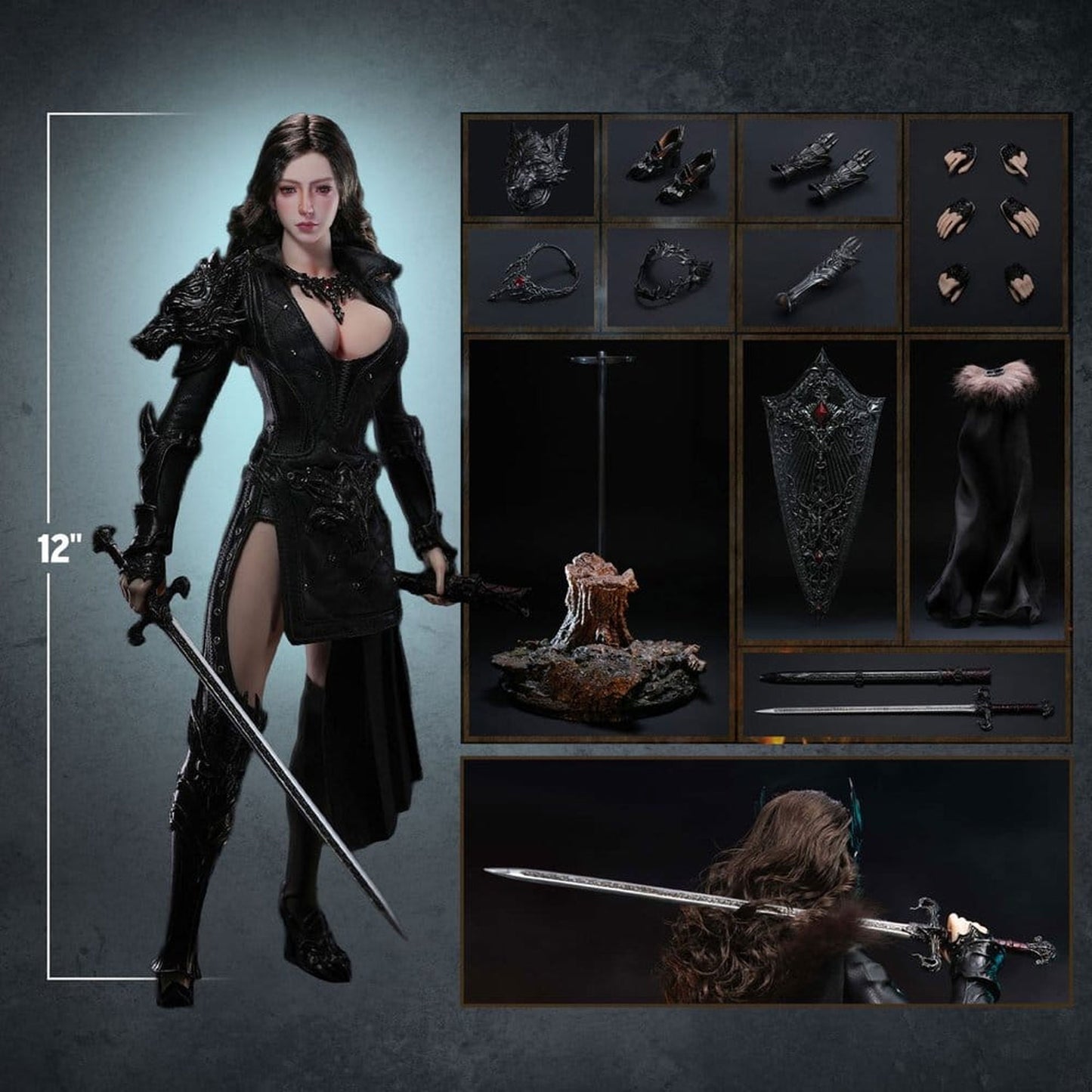 The Girl Under Wolf's Ward 1/6 Eleanor (Black) -Action Figure