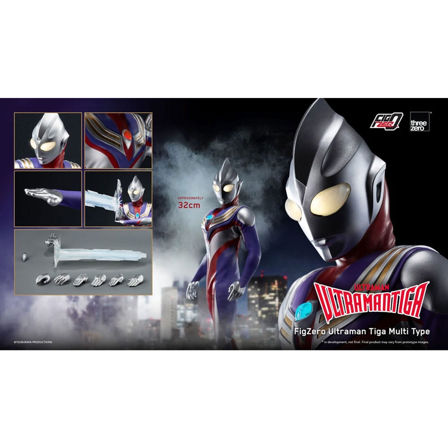 Ultraman Tiga FigZero Action Figure 1/6 Ultraman Tiga Multi Type