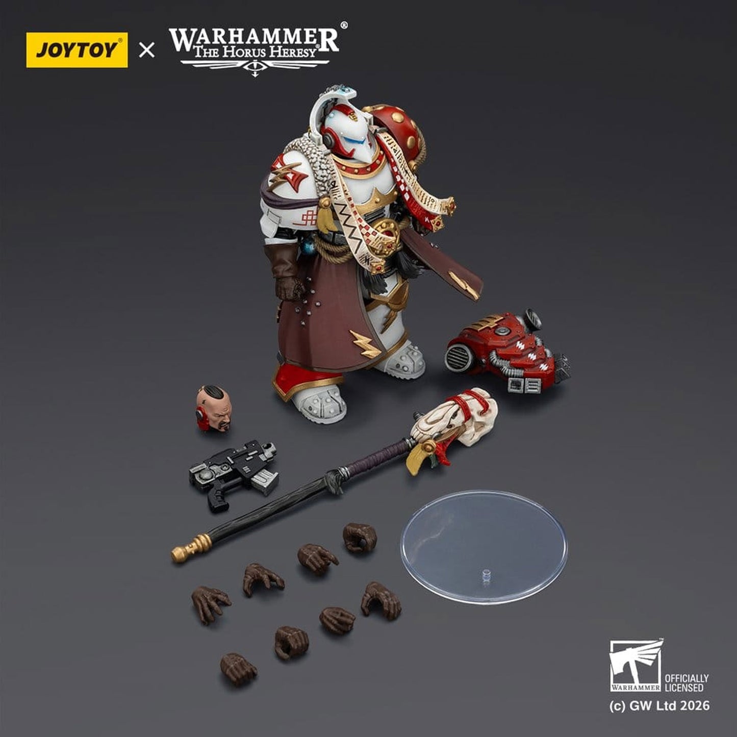 Warhammer 40,000 White Scars Stormseer Consulwith Force Staff and Bolt Pistol -Action Figure