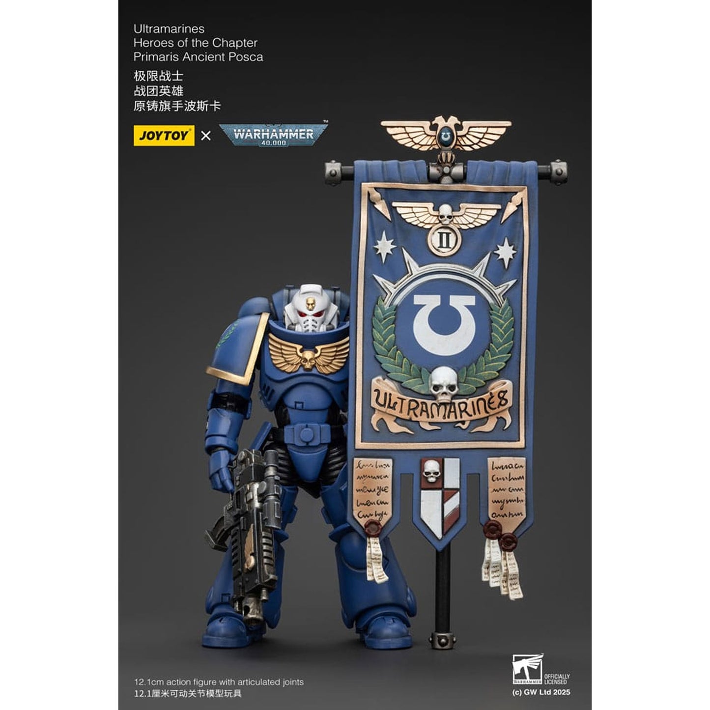 Warhammer 40k Action Figure 1/18 Ultramarines Heroes of the Chapter Primaris Ancient Posca