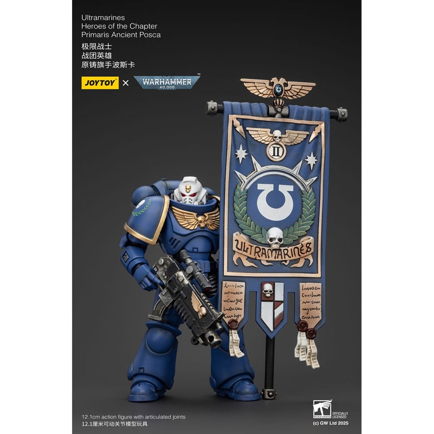 Warhammer 40k Action Figure 1/18 Ultramarines Heroes of the Chapter Primaris Ancient Posca