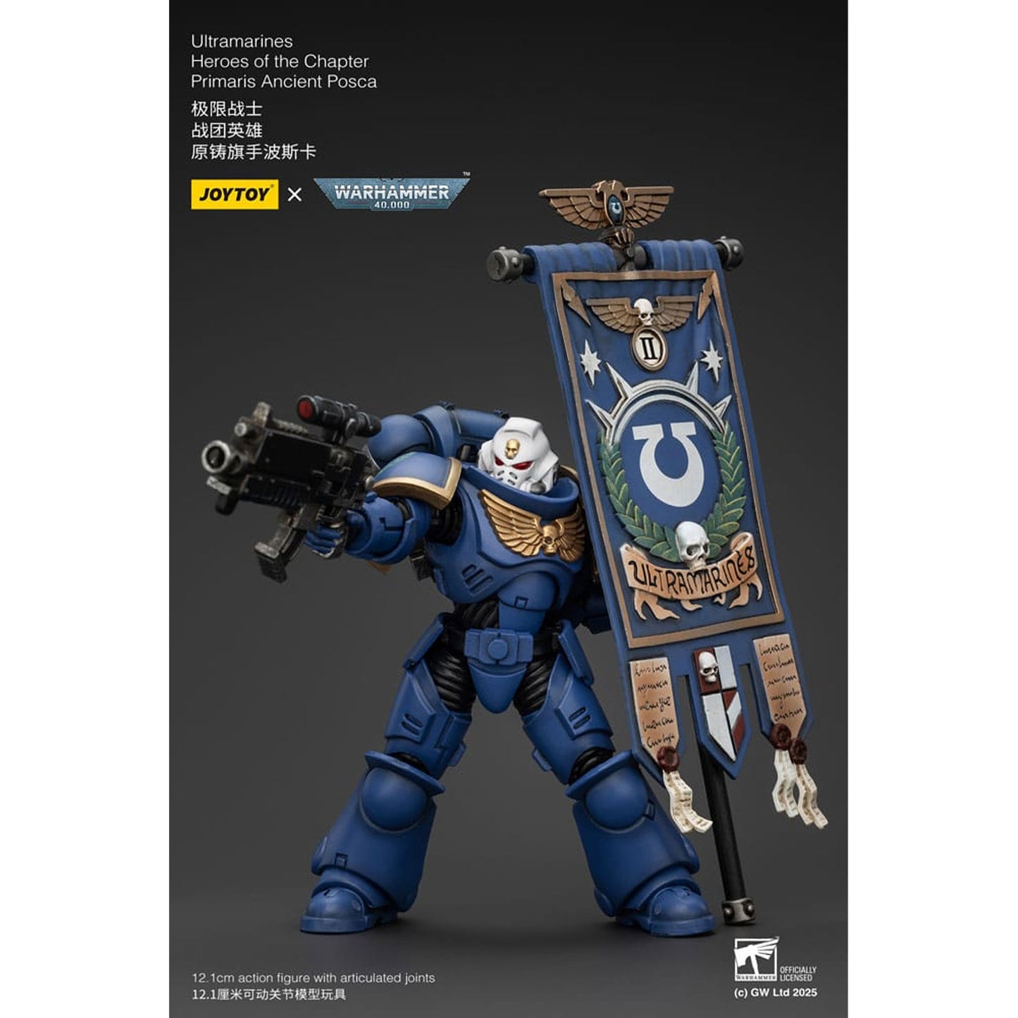 Warhammer 40k Action Figure 1/18 Ultramarines Heroes of the Chapter Primaris Ancient Posca