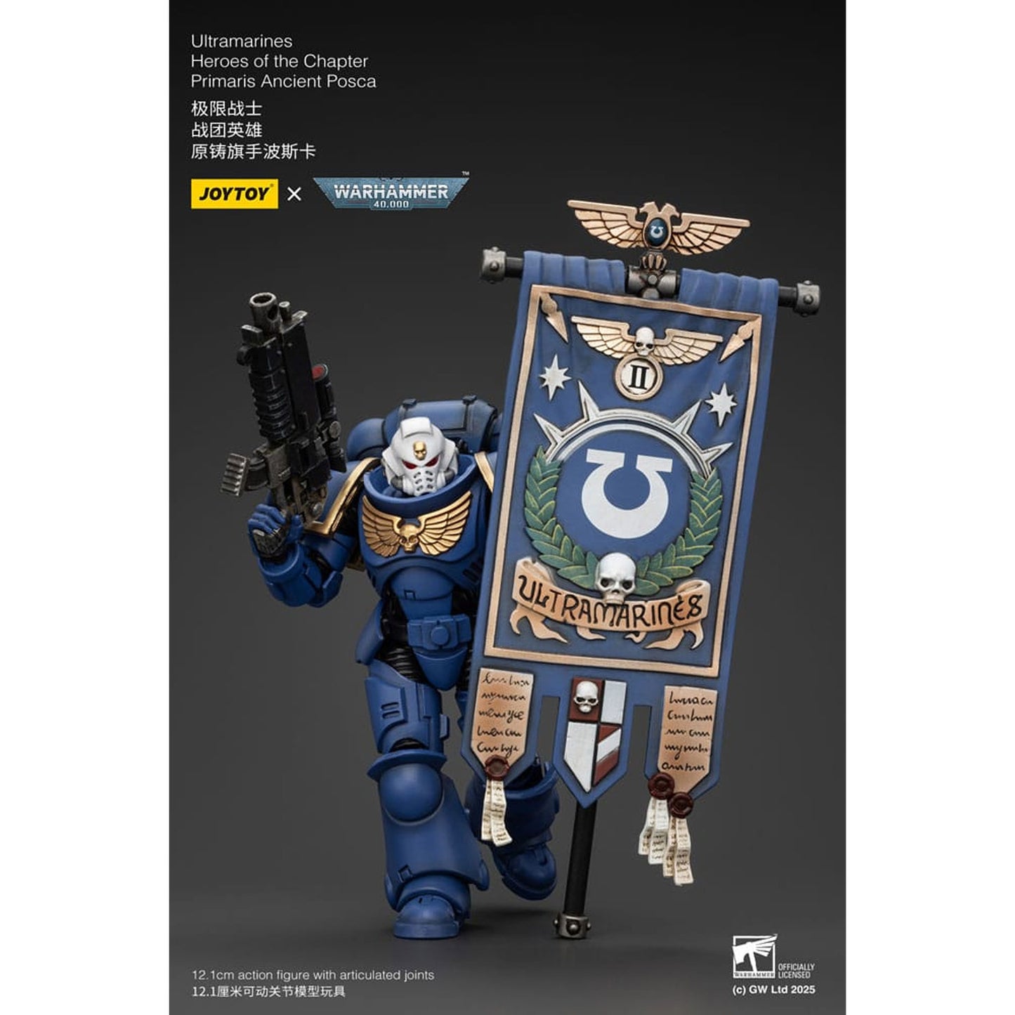 Warhammer 40k Action Figure 1/18 Ultramarines Heroes of the Chapter Primaris Ancient Posca