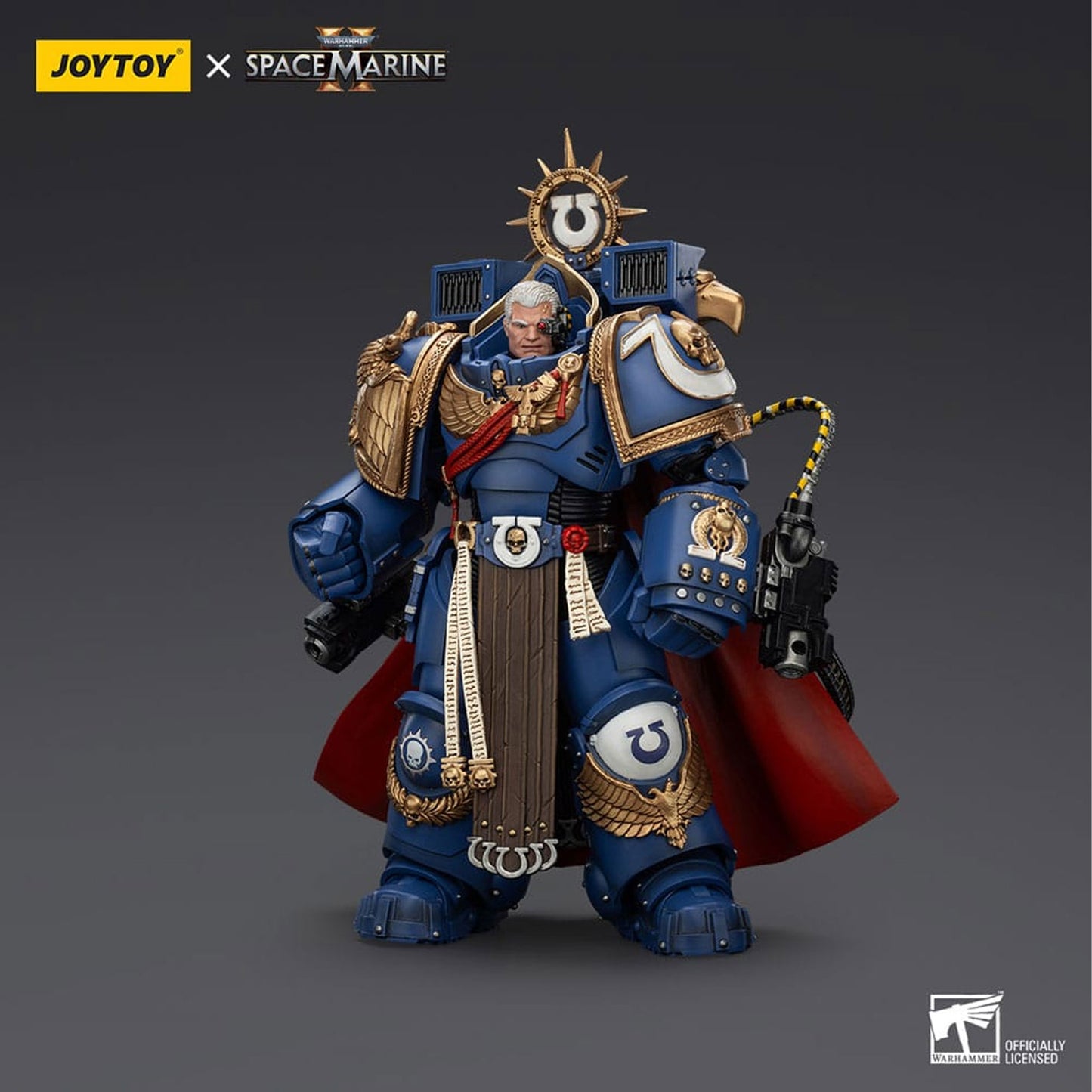 Warhammer 40k Action Figure Ultramarines Marneus Calgar Chapter Master with MKX Gravis Armour and Gauntlets of Ultramar