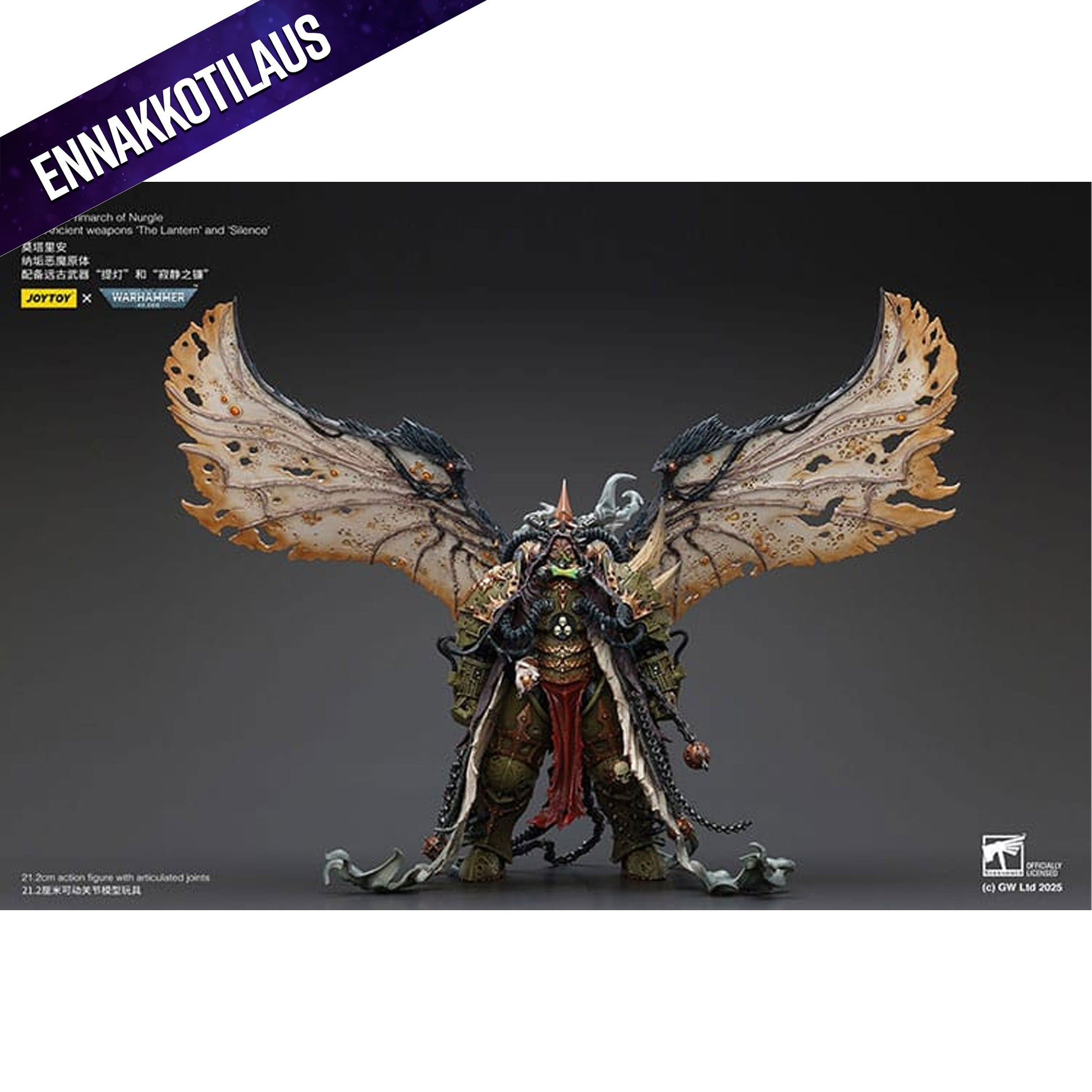 Warhammer 40k 1/18 Mortarion Daemon Primarch of Nurgle with Ancient weapons The Lantern and Silence -Action Figure