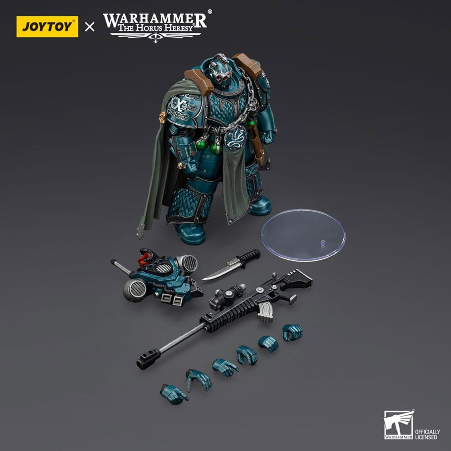 Warhammer The Horus Heresy Action Figure Alpha Legion Exodus The One who is Many With Sniper Rifle And Power Dagger