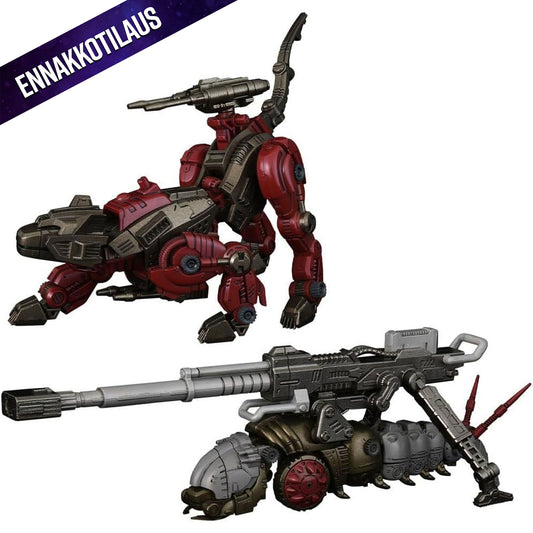 Zoids Plastic Model Kits 2-Pack 1/100 RMZ-010 Canoly Molga & Hell Cat Base Guards Sets