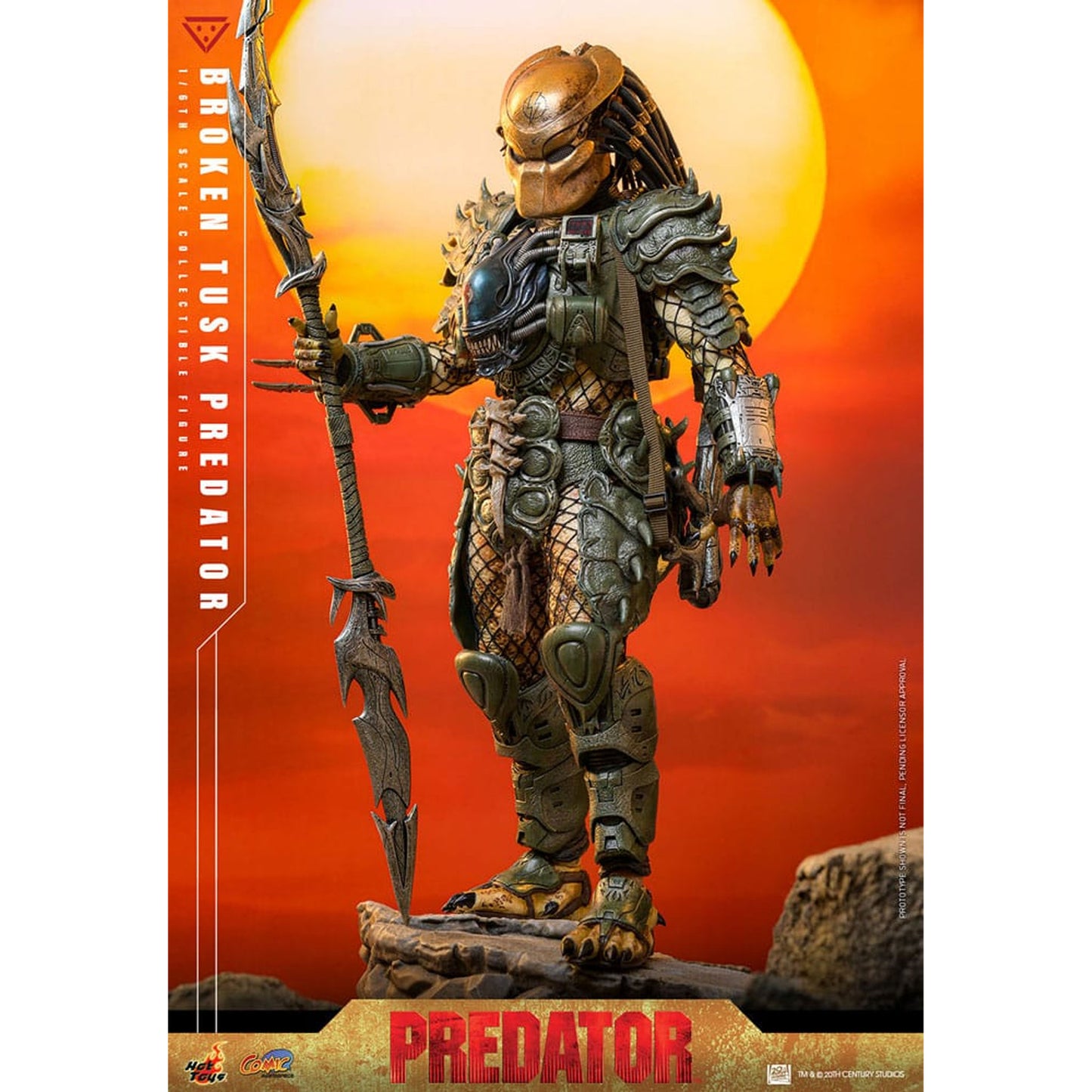 Alien vs. Predator Comic Masterpiece Action Figure 1/6 Broken Tusk Predator