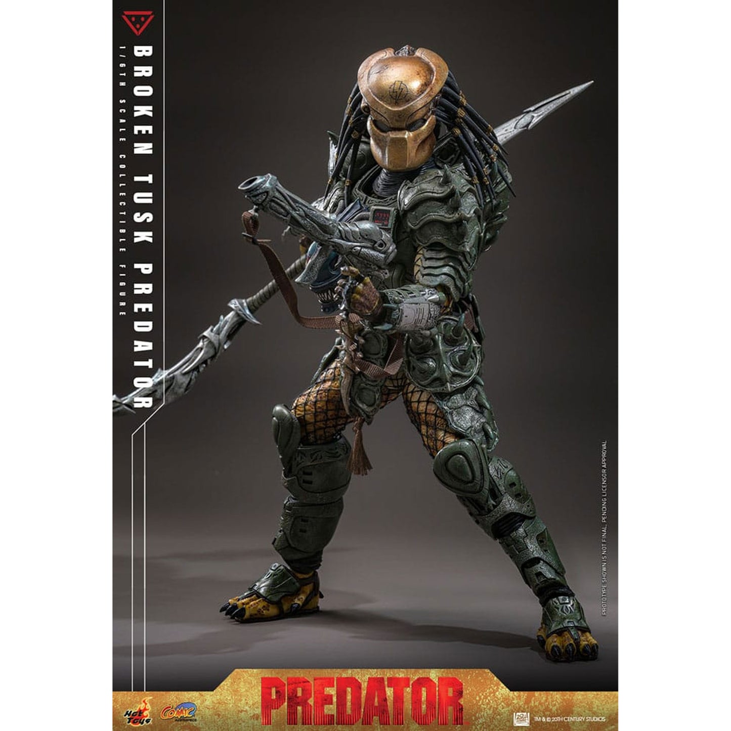 Alien vs. Predator Comic Masterpiece Action Figure 1/6 Broken Tusk Predator