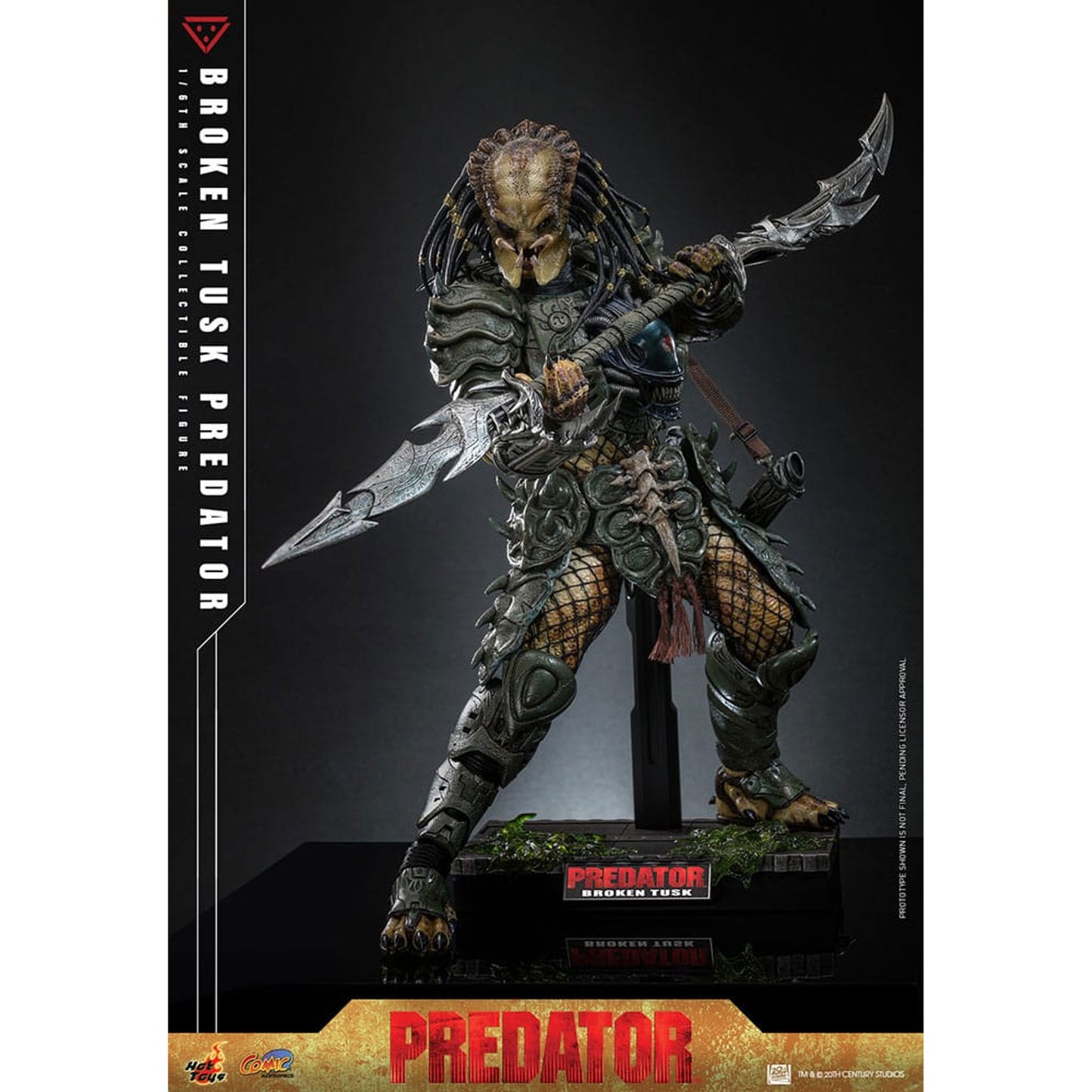 Alien vs. Predator Comic Masterpiece Action Figure 1/6 Broken Tusk Predator