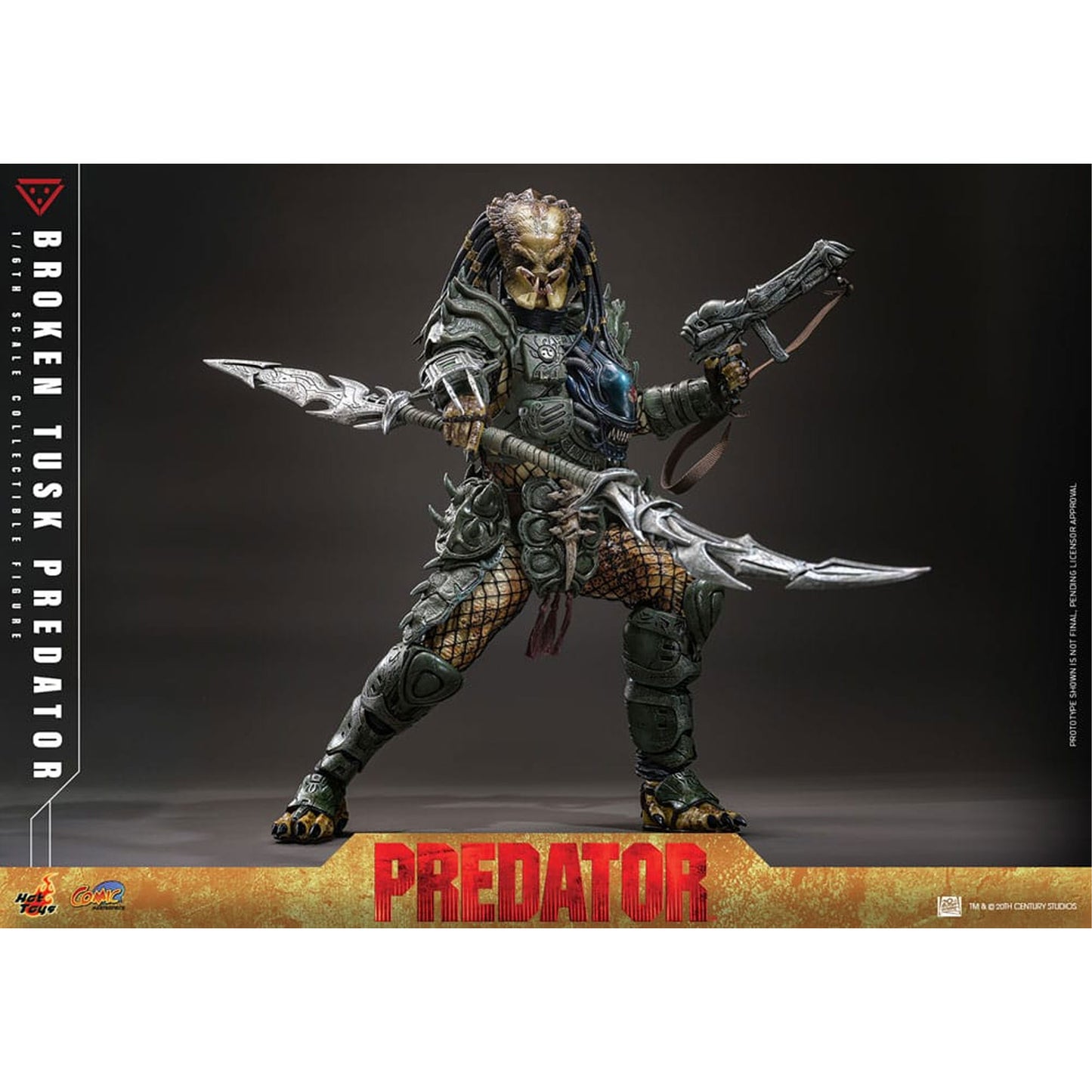 Alien vs. Predator Comic Masterpiece Action Figure 1/6 Broken Tusk Predator