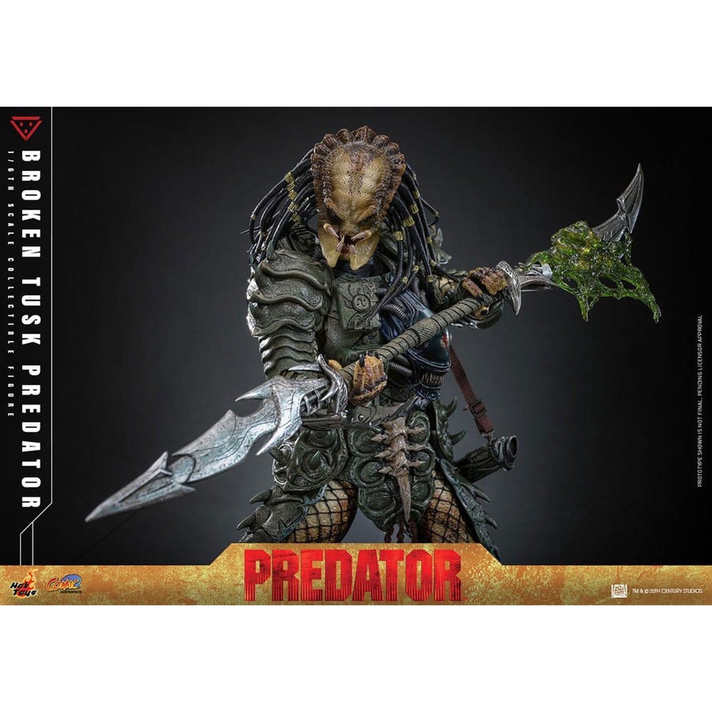 Alien vs. Predator Comic Masterpiece Action Figure 1/6 Broken Tusk Predator