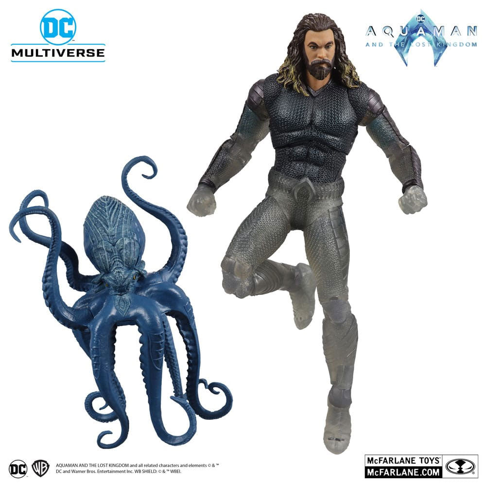 Aquaman and the Lost Kingdom DC Multiverse Aquaman (Stealth Suit with Topo) (Gold Label)