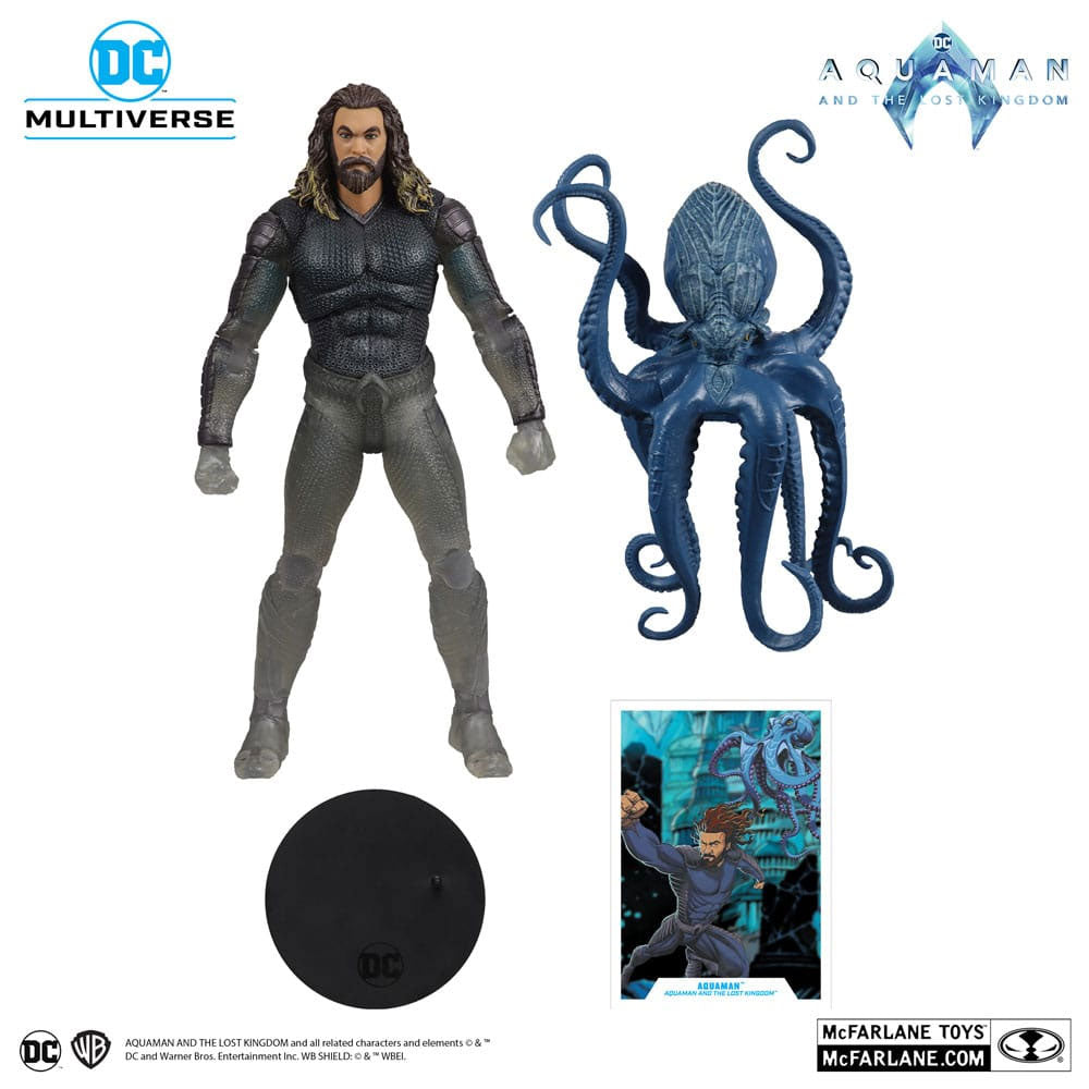 Aquaman and the Lost Kingdom DC Multiverse Aquaman (Stealth Suit with Topo) (Gold Label)