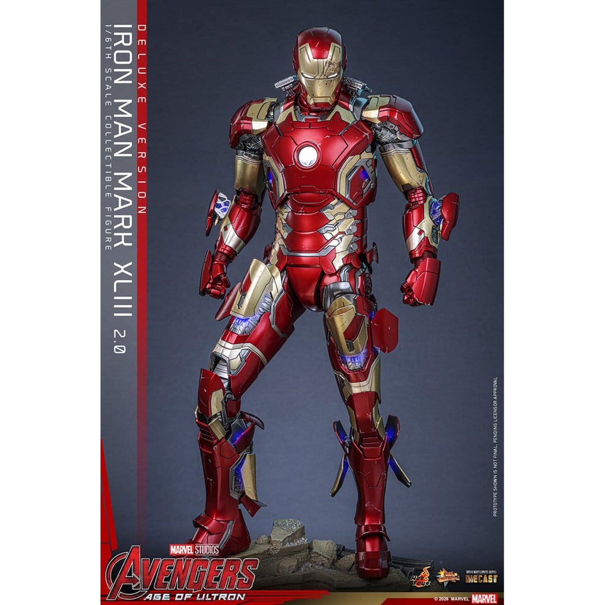 Avengers: Age of Ultron Movie Masterpiece Diecast 1/6 Iron Man Mark XLIII (2.0) (Deluxe Version) -Action Figure