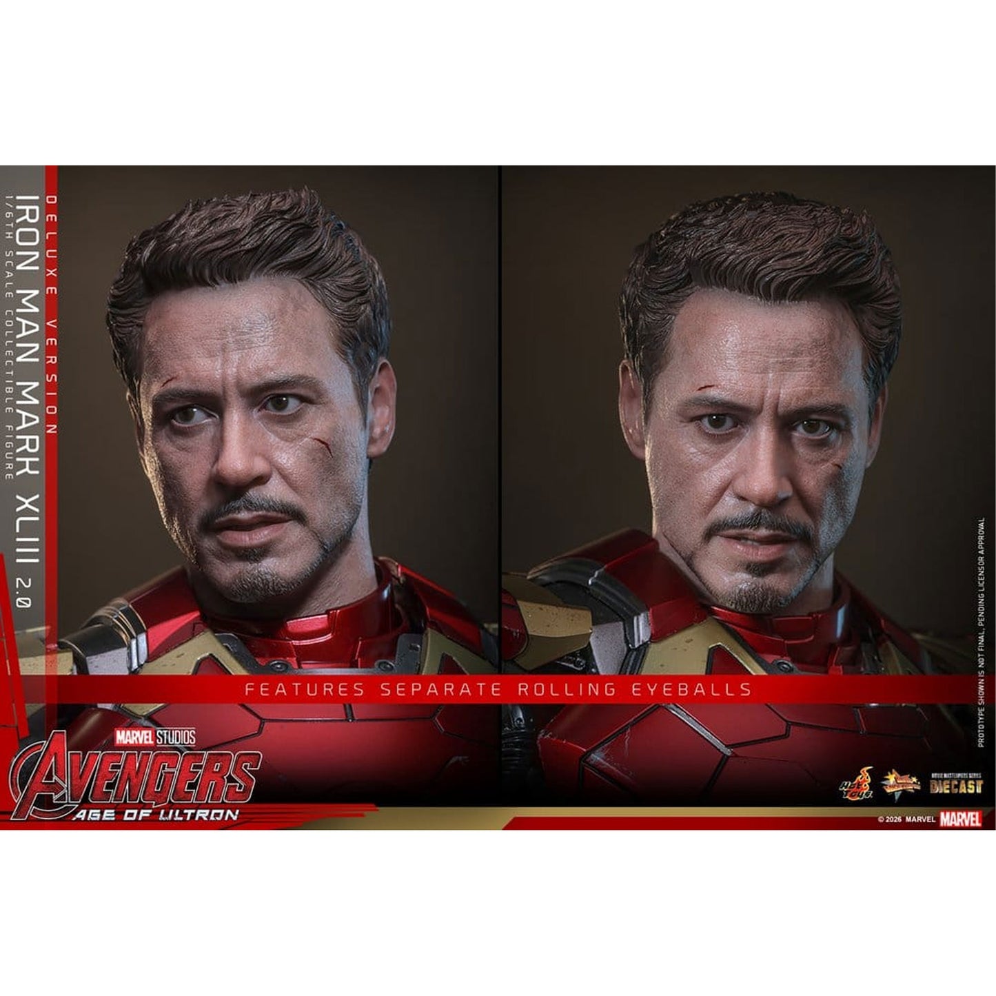 Avengers: Age of Ultron Movie Masterpiece Diecast 1/6 Iron Man Mark XLIII (2.0) (Deluxe Version) -Action Figure