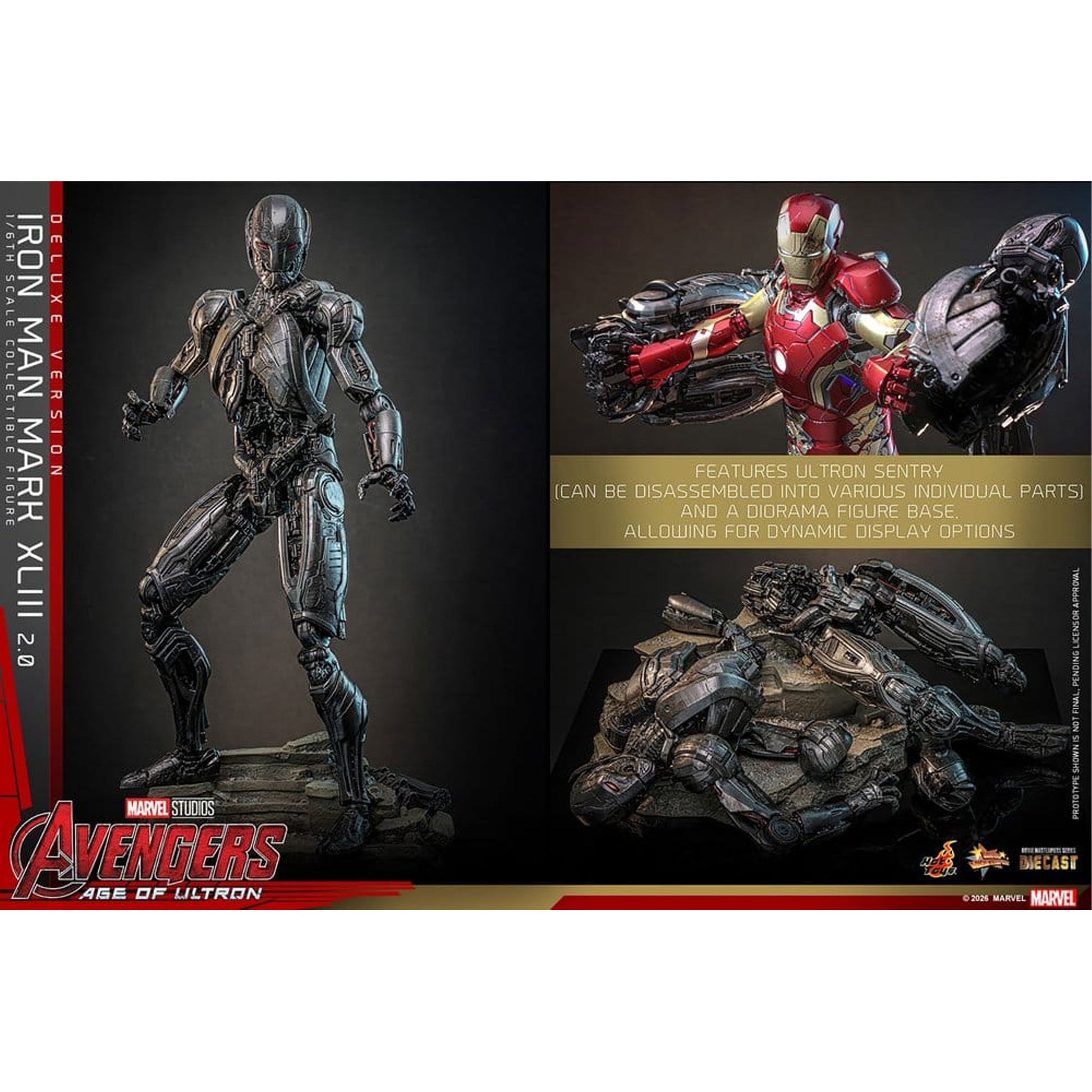 Avengers: Age of Ultron Movie Masterpiece Diecast 1/6 Iron Man Mark XLIII (2.0) (Deluxe Version) -Action Figure