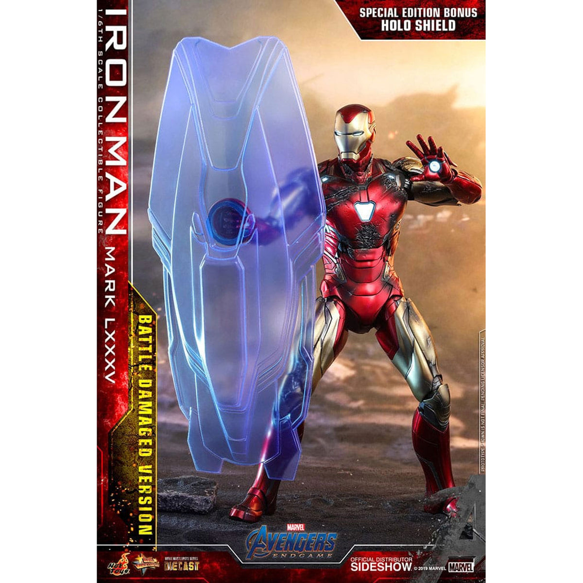 Avengers: Endgame Movie Masterpiece Diecast 1/6 Iron Man Mark LXXXV (Battle Damaged Version) Special Edition -Action Figure

