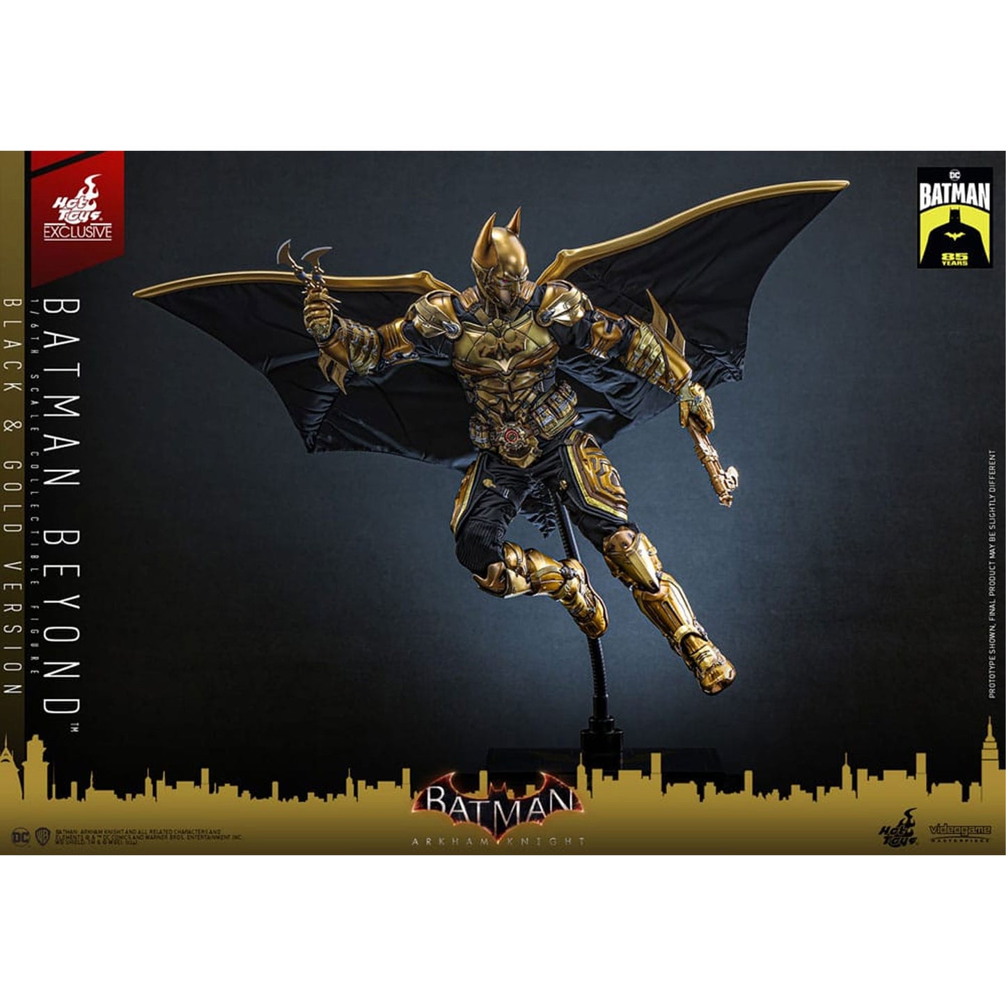 Batman: Arkham Knight Videogame Masterpiece Action Figure 1/6 Batman Beyond (Black & Gold Version)