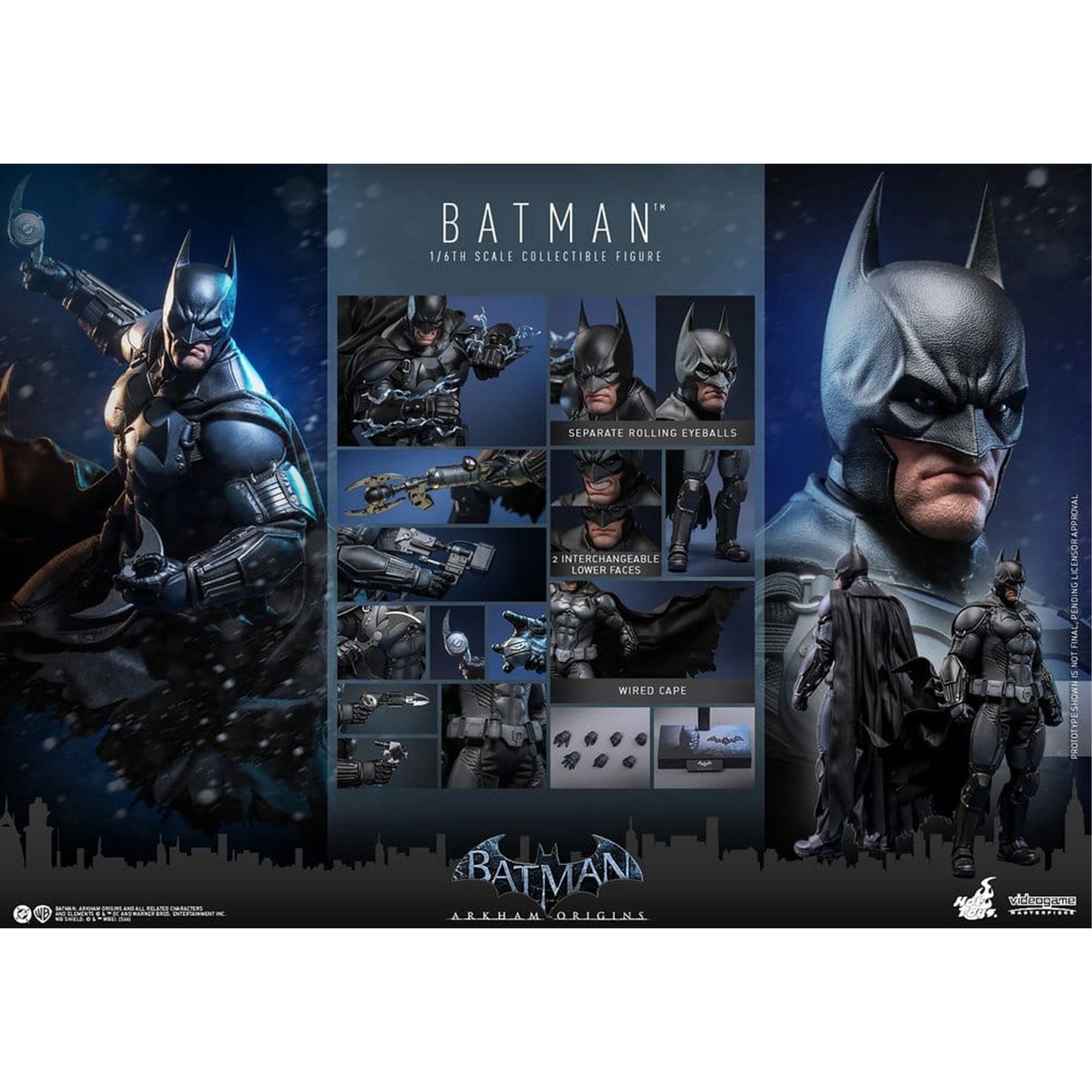 Batman Arkham Origins Videogame Masterpiece 1/6 Batman -Action Figure