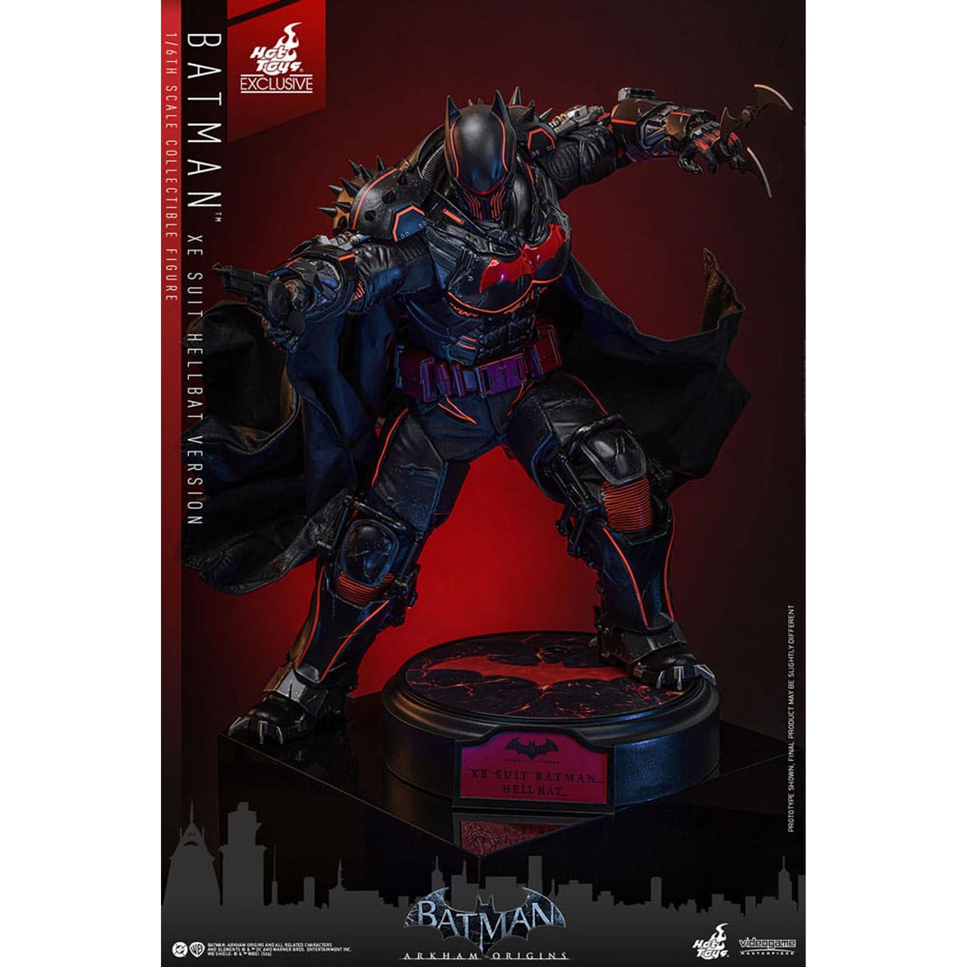 Batman Arkham Origins Videogame Masterpiece 1/6 XE Suit Hellbat Version Hot Toys Exclusive -Action Figure