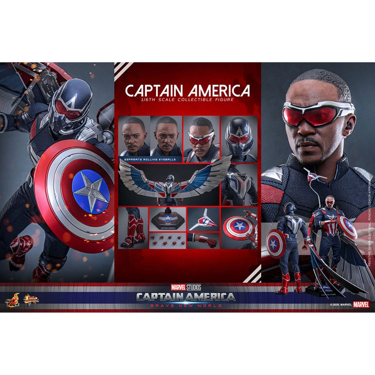 Captain America: Brave New World Movie Masterpiece Action Figure 1/6 Captain America