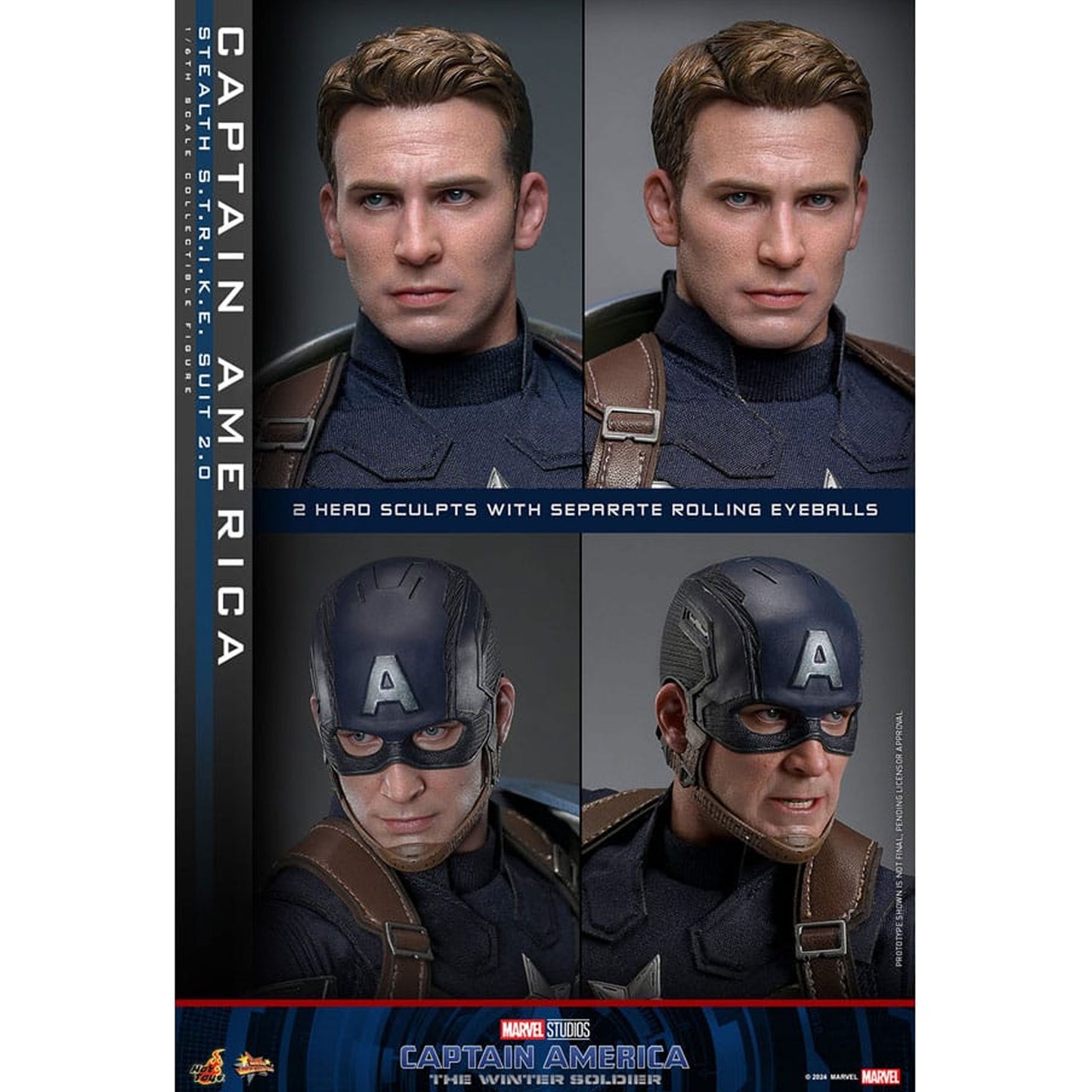 Captain America: The Winter Soldier Movie Masterpiece 1/6 Captain America (Stealth S.T.R.I.K.E. Suit) 2.0