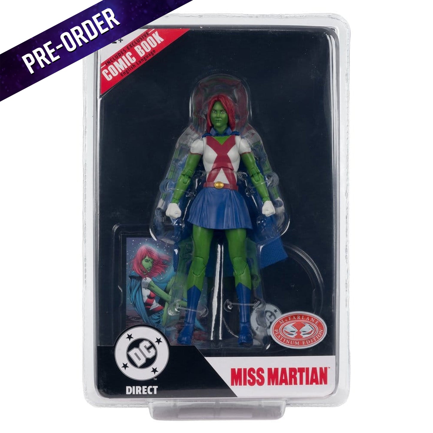 DC Direct Page Punchers Miss Martian (Teen Titans #41) (Red Platinum Edition) -Action Figure