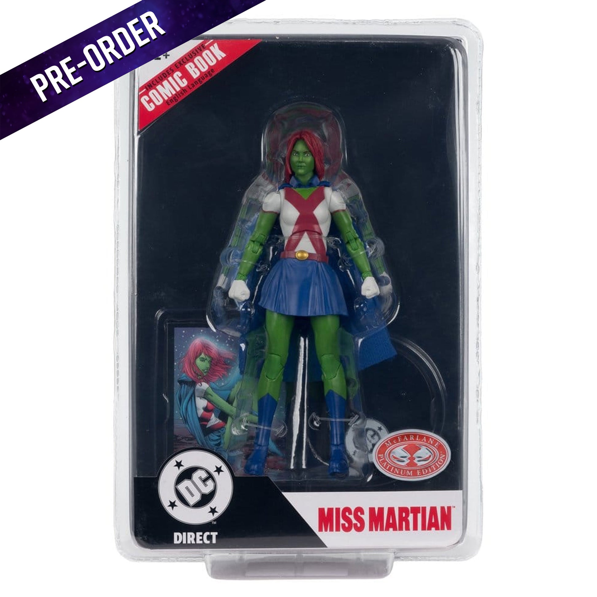 DC Direct Page Punchers Miss Martian (Teen Titans #41) (Red Platinum Edition) -Action Figure