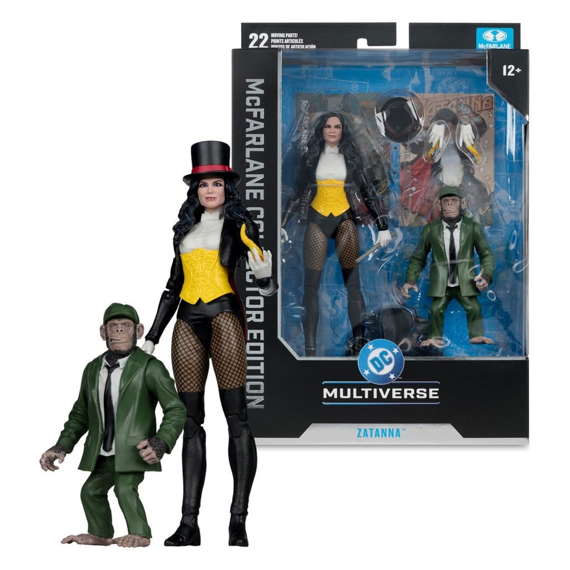 DC Multiverse McFarlane Zatanna with Detective Chimp Collector Edition #53 -Action Figure