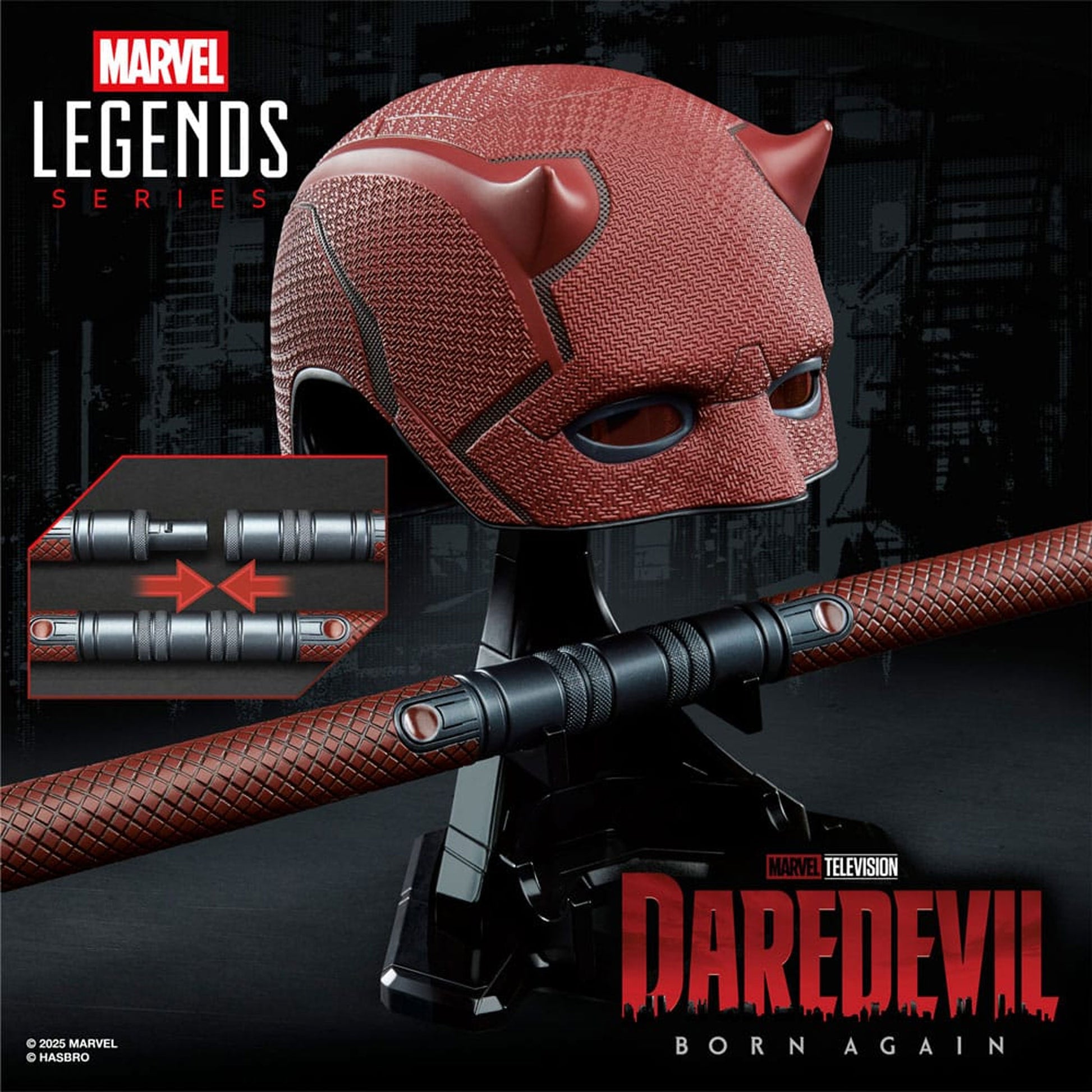Daredevil: Born Again Premium Roleplay Mask and Billy Club -Replica