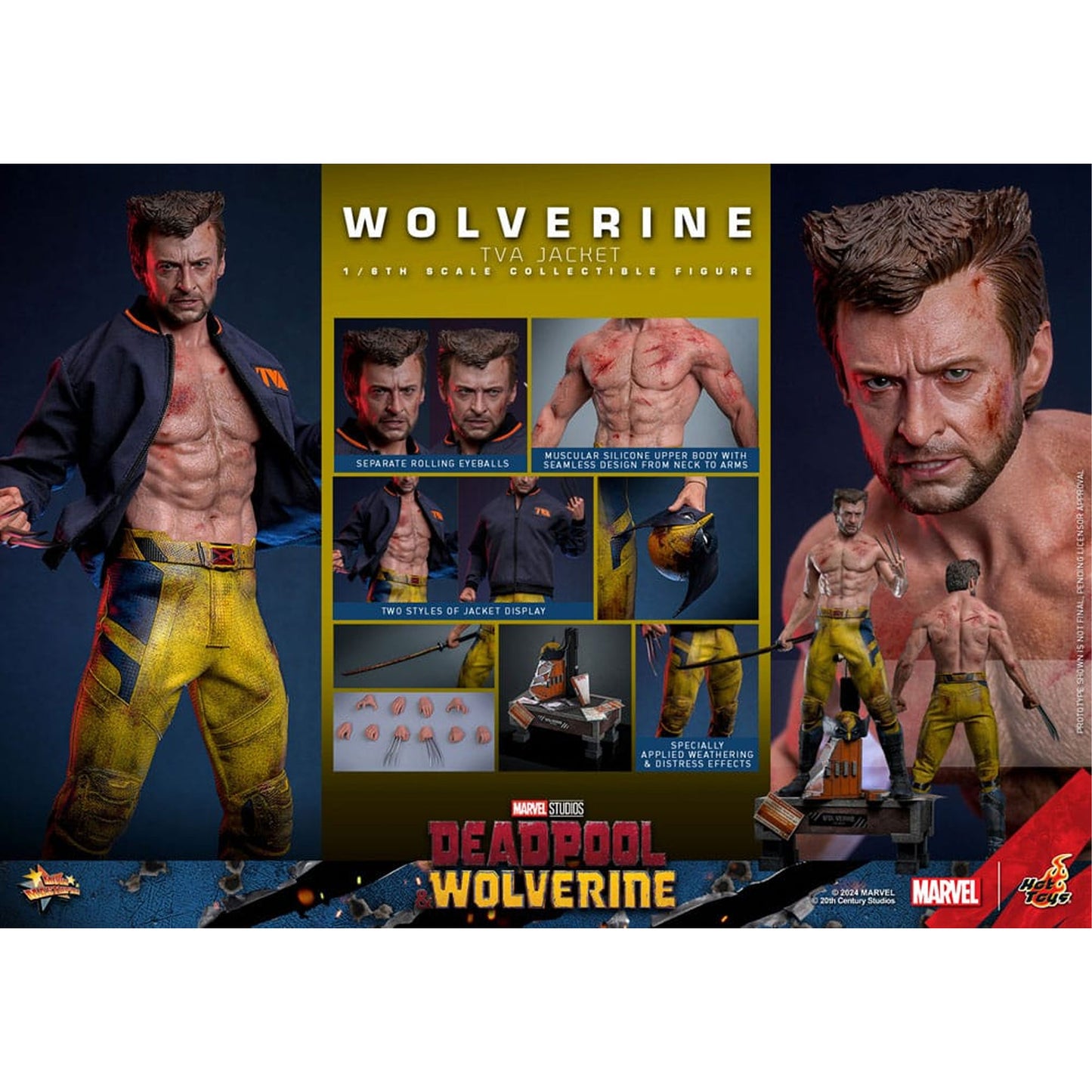 Deadpool & Wolverine Movie Masterpiece Action Figure 1/6 Wolverine (TVA Jacket Version)