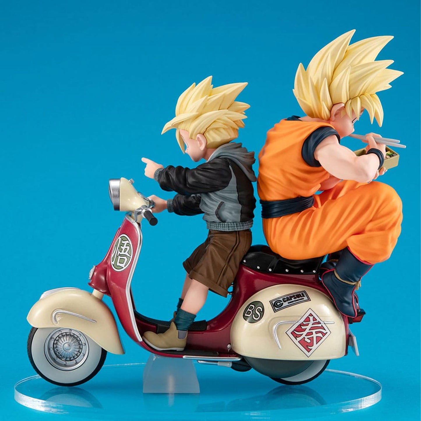 Dragonball Z 05 Desktop Real McCoy Super Saiyan Son Goku & Super Saiyan Son Gohan & Motorbike