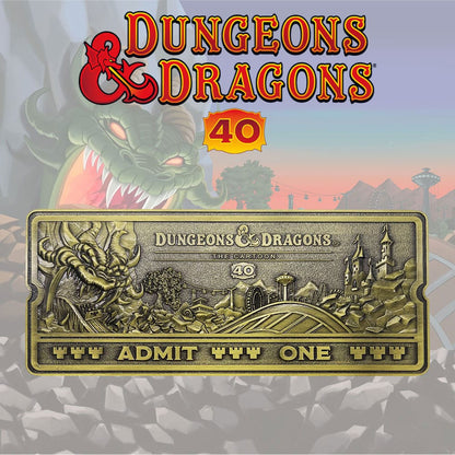 Dungeons & Dragons: The Cartoon Replica 40th Anniversary Rollercoaster Ticket Limited Edition -Replica