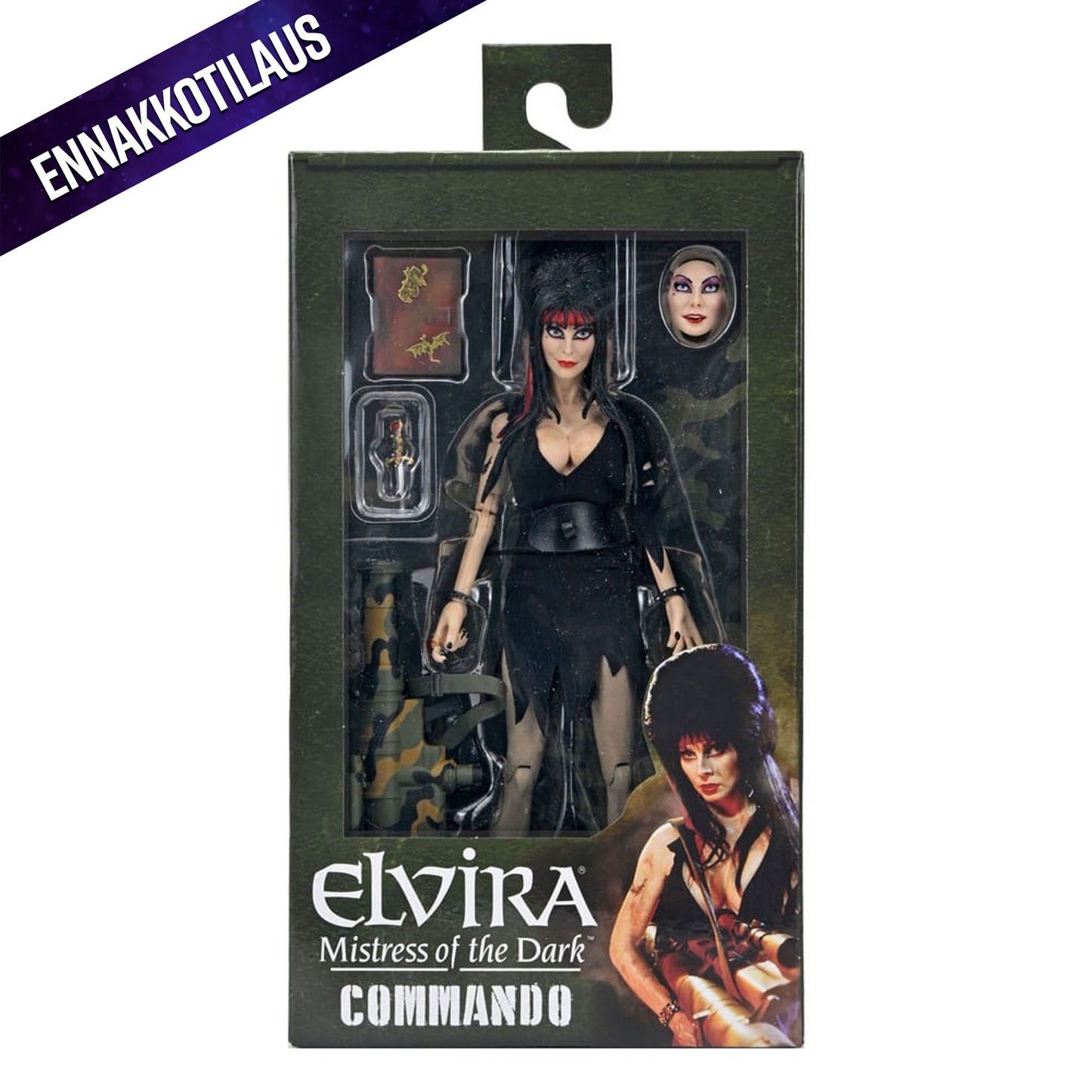 Elvira: Mistress of the Dark Clothed Action Figure Commando Elvira