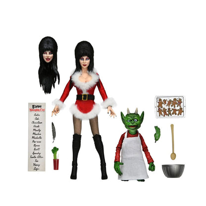 Mistress of the Dark Clothed Very Scary Xmas Elvira -Action Figuuri