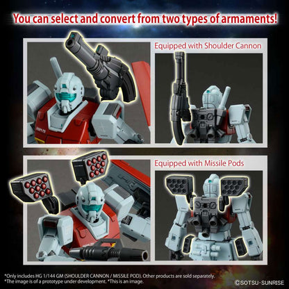 Hg Gm Shoulder Cannon / Missile Pod 1/144 -Model kit