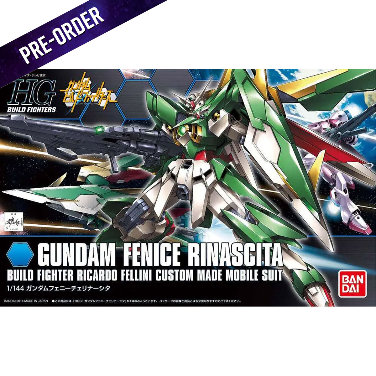 Hgbf Gundam Fenice Rinascita 1/144 -Model Kit