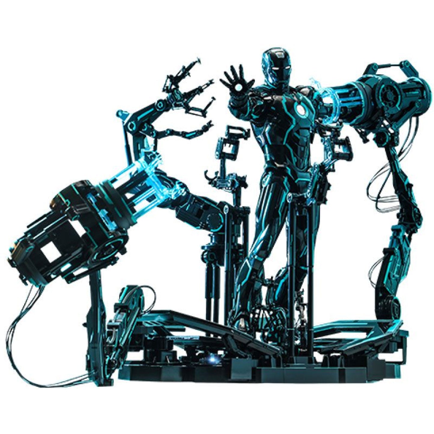 Iron Man 2 1/6 Neon Tech Iron Man with Suit-Up Gantry