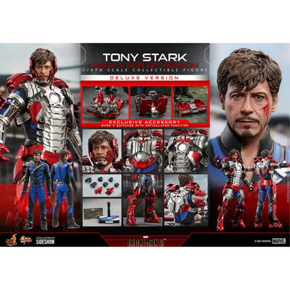 Iron Man 2 Movie Masterpiece 1/6 Tony Stark (Mark V Suit Up Version) Deluxe