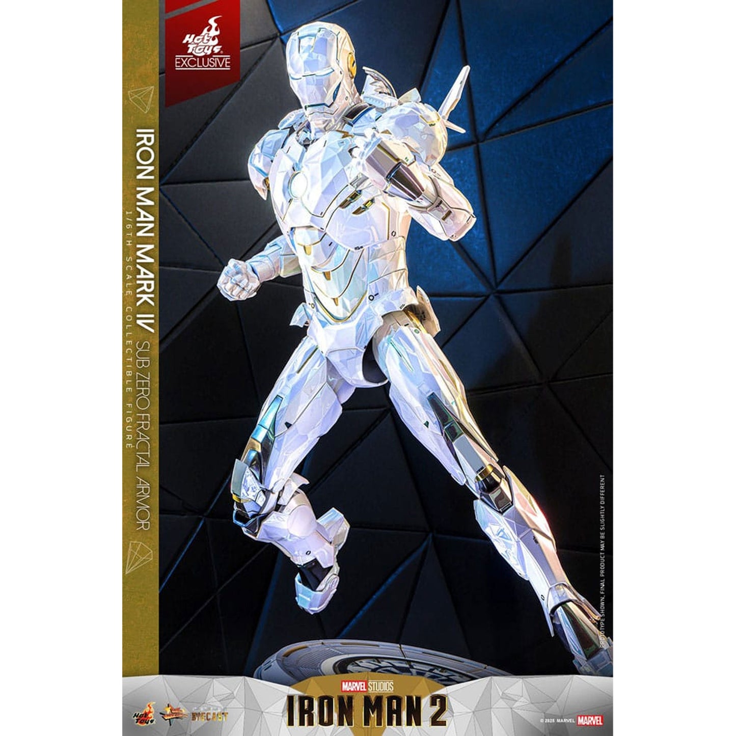 Iron Man 2 Movie Masterpiece Diecast Action Figure 1/6 Iron Man Mark IV (Sub-Zero Fractal Armor) Hot Toys Exclusive