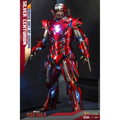 Iron Man 3 Movie Masterpiece 1/6 Silver Centurion (Armor Suit Up Version)