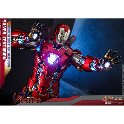 Iron Man 3 Movie Masterpiece 1/6 Silver Centurion (Armor Suit Up Version)