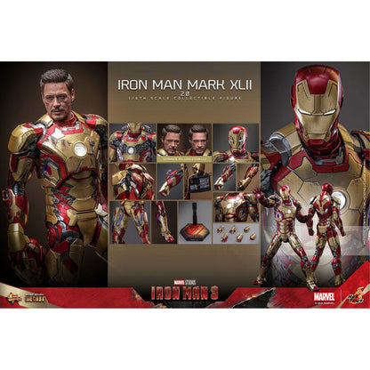 Iron Man 3 Movie Masterpiece Diecast 1/6 Iron Man Mark XLII (2.0) -Action Figuuri