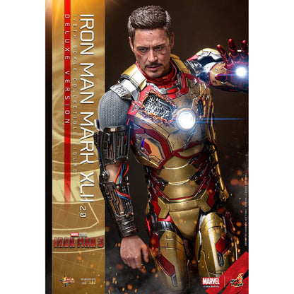 Iron Man 3 Movie Masterpiece Diecast 1/6 Iron Man Mark XLII (2.0) Deluxe -Action Figuuri