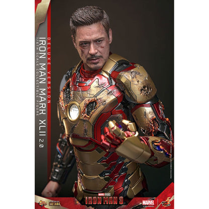 Iron Man 3 Movie Masterpiece Diecast 1/6 Iron Man Mark XLII (2.0) Deluxe -Action Figuuri